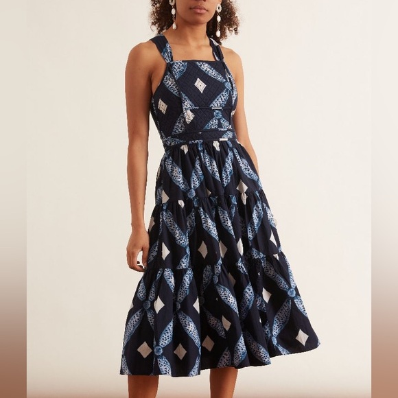 Ulla Johnson Dresses & Skirts - Ulla Johnson Jiya Blue Quilted Midi Dress